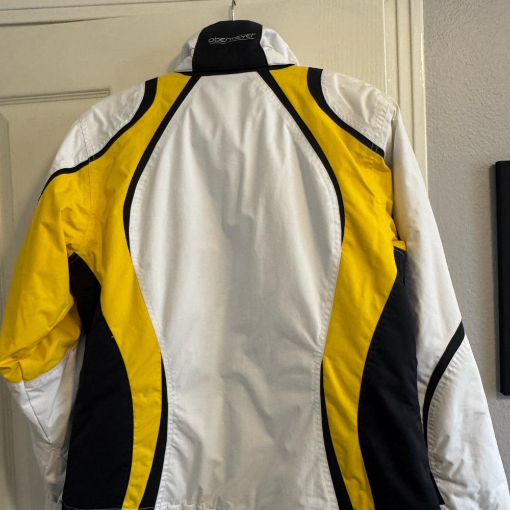 Obermeyer White and Yellow Ski Jacket - Picture 3 of 6